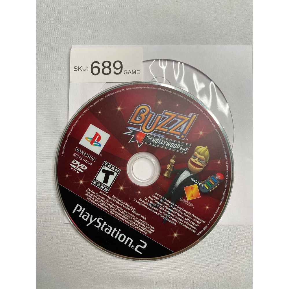 Buzz The Hollywood Quiz Sony PlayStation 2